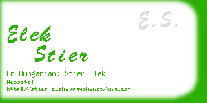 elek stier business card